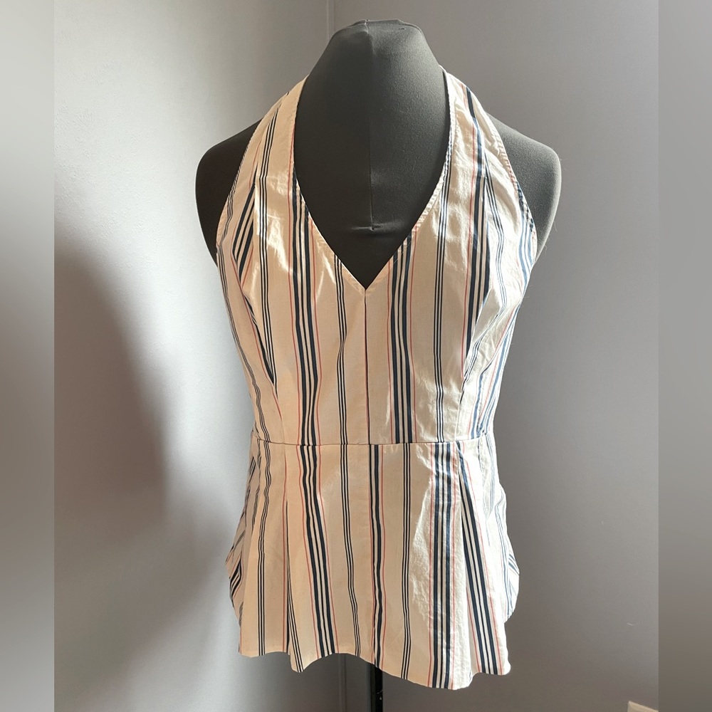 Retro Striped Halter Top